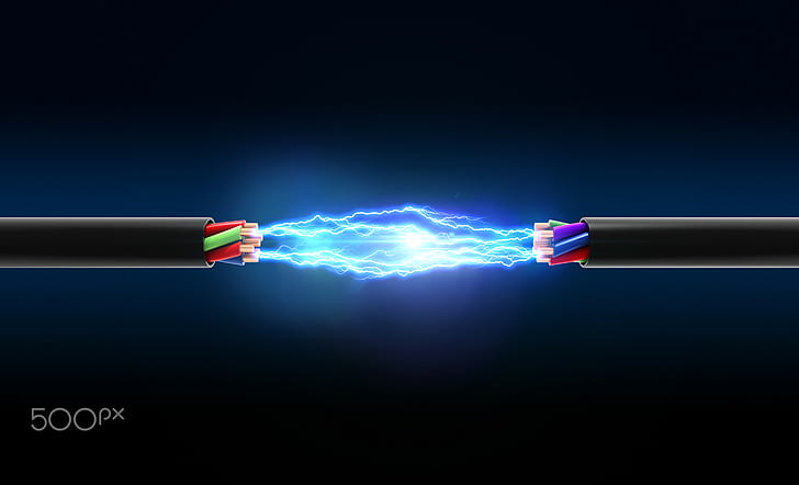 Electrical Spark Between Two Wires