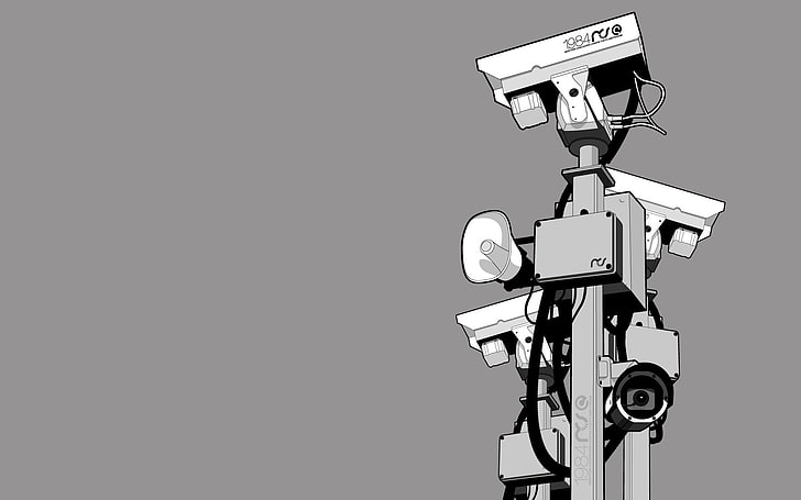 gray CCTV clip art, camera, device, figure, white, camera - Photographic Equipment