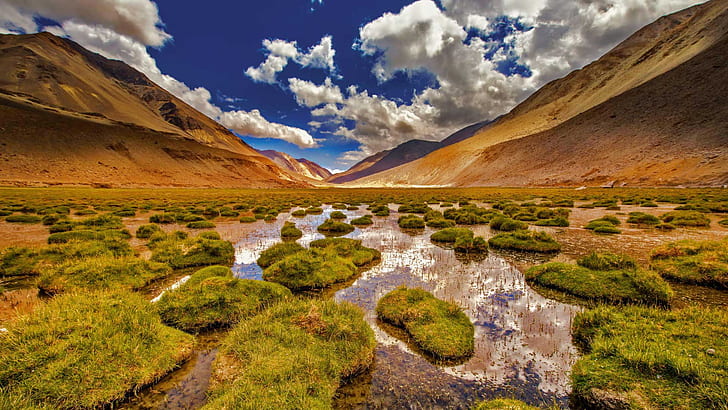 mountains, valley, India, Jammu and Kashmir, Ladakh