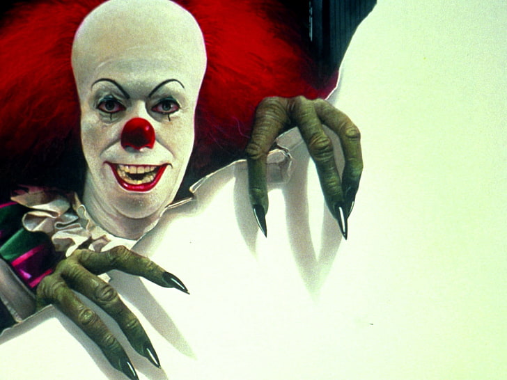 Pennywise wall decor, it, 1990, terror, people, human Face, one Person, HD wallpaper