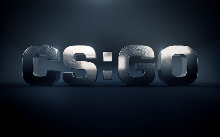 CS: GO, 3D logo, HD wallpaper