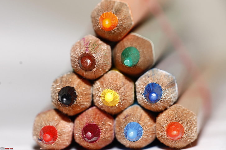 ten assorted-color coloring pens, macro, colorful, multi colored