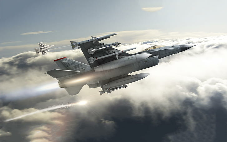 Armed f16 jets, jet fighter, HD wallpaper