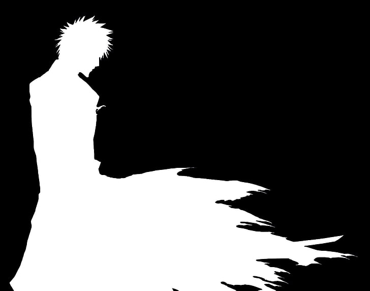 bleach kurosaki ichigo silhouette bankai 1304x1024  Anime Bleach HD Art