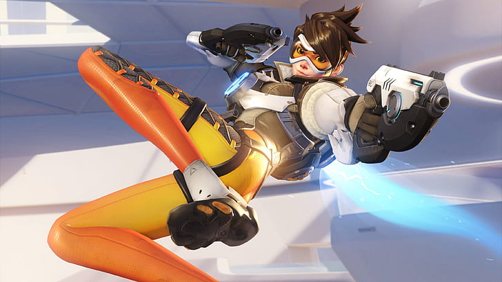Overwatch, tracer, PC game, HD wallpaper