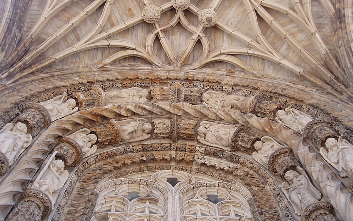 albi cathedral, architecture, built structure, the past, low angle view