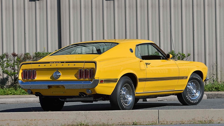 Hd Wallpaper 1969 Cars Fastback Ford Mach 1 Mustang Yellow Wallpaper Flare
