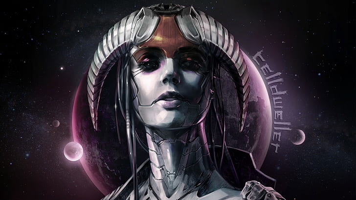 klayton women space demon end of an empire, portrait, headshot