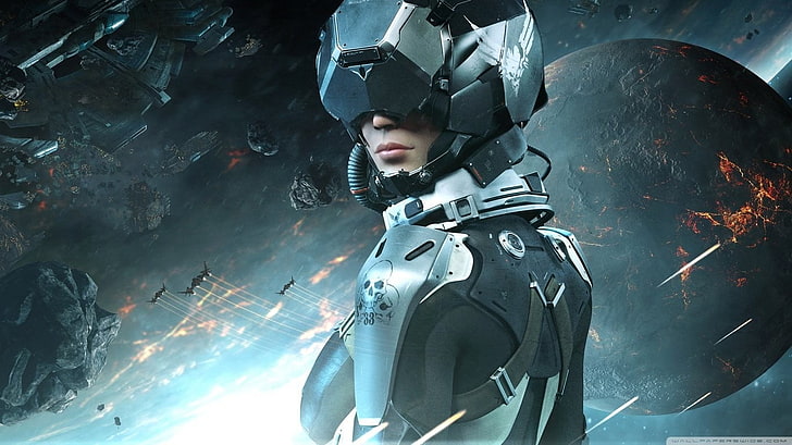 game digital wallpaper, Eve: Valkyrie, science fiction, video games