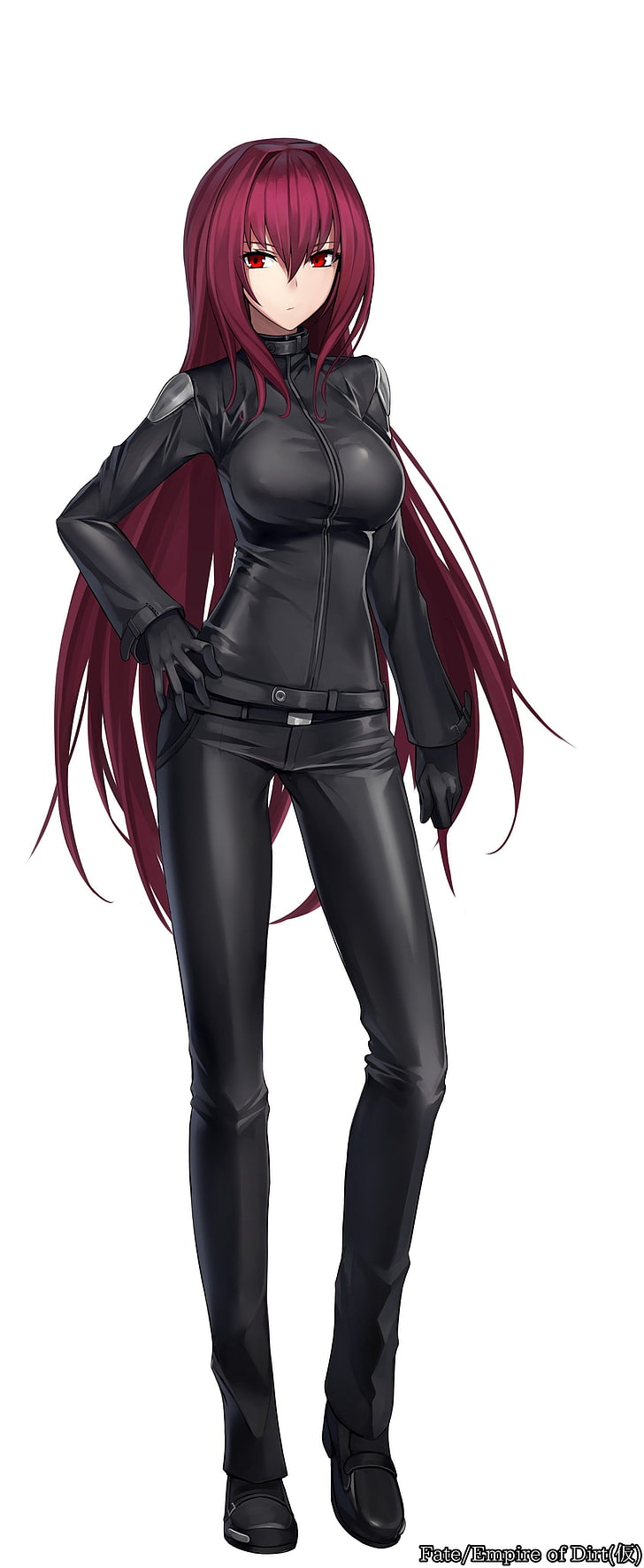 Black leather dress, anime by Artvakato on DeviantArt