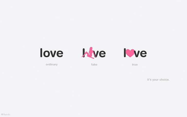 black and pink love text, alone, copy space, western script, communication, HD wallpaper