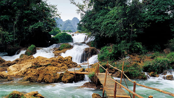 Waterfall, Detian, Guangxi, Province, China, Asia, HD wallpaper