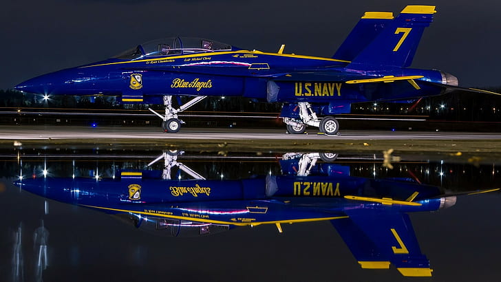 Blue Angels, United States Navy, F/A-18B, HD wallpaper