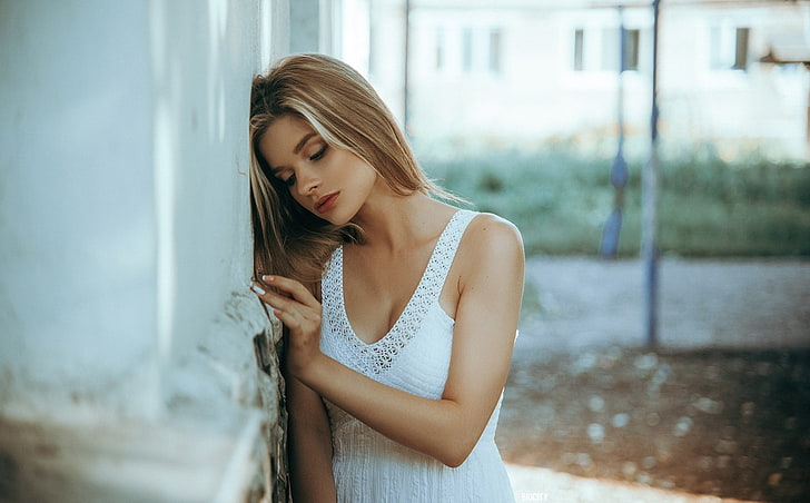 Pasha Karpenko, women, model, women outdoors, closed eyes, young adult, HD wallpaper