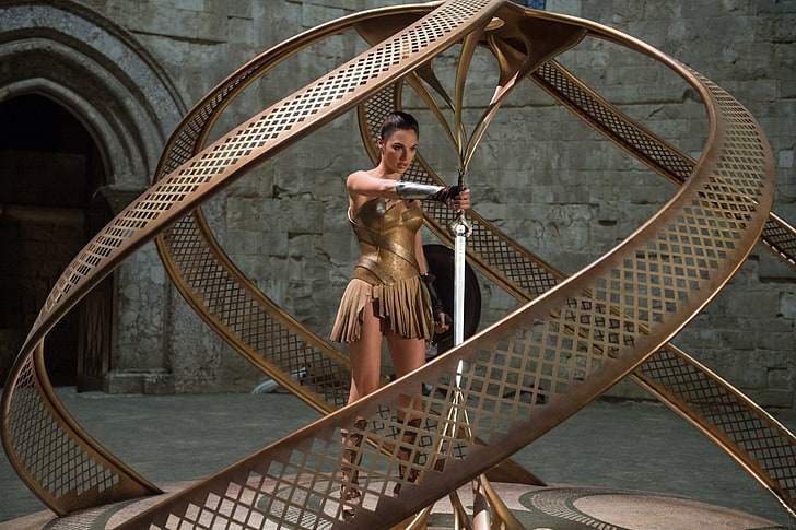 Movie, Wonder Woman, Gal Gadot, real people, architecture, full length