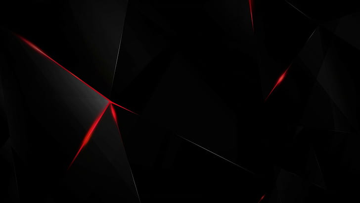 3d, abstract, black, Dark, glass, red, Shards