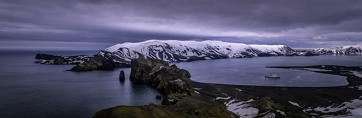 landscape photography of mountain covered with ice, Deception Island