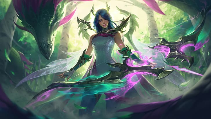 dragon, Ashe, Ashe (League of Legends), Riot Games, ADC, Adcarry, HD wallpaper