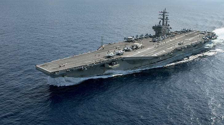 army, Navy, aircraft carrier, USS Ronald Reagan, HD wallpaper