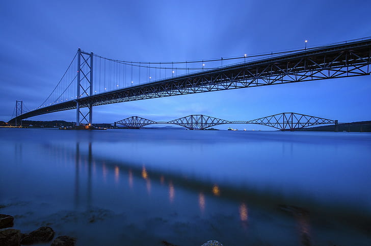 Great Britain, Scotland, Forth Bridge, river, United Kingdom