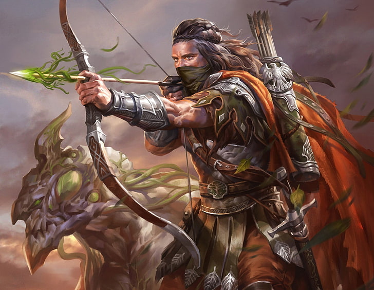 person using composite bow wallpaper, legend of the cryptids