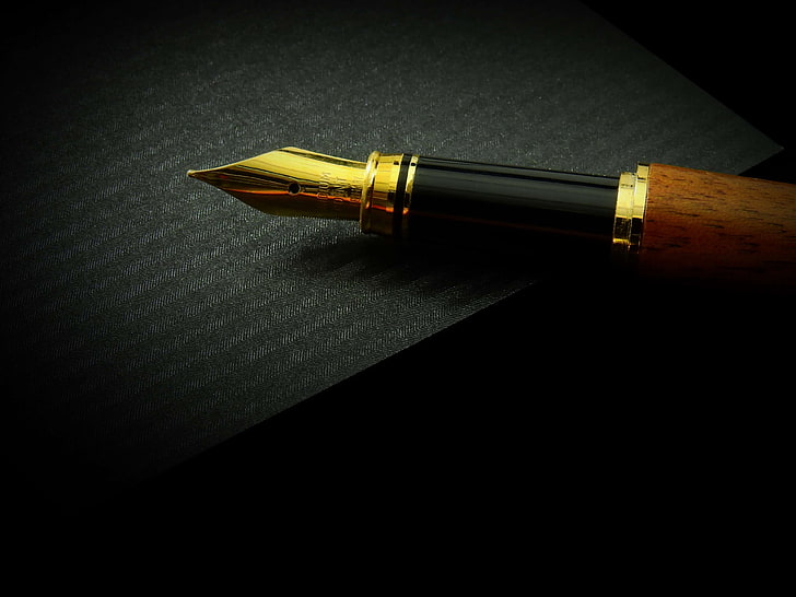 classic, close up, draw, expensive, fountain pen, ink, work, HD wallpaper