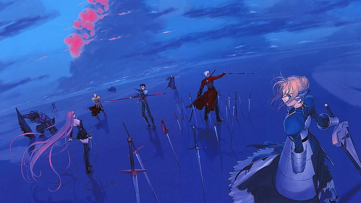 Fate Series, Fate/Stay Night, Archer (Fate/Stay Night), Artoria Pendragon, HD wallpaper