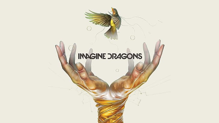 Yellow, Music, Bird, Hands, Wings, Group, Imagine Dragons, Indie rock, HD wallpaper