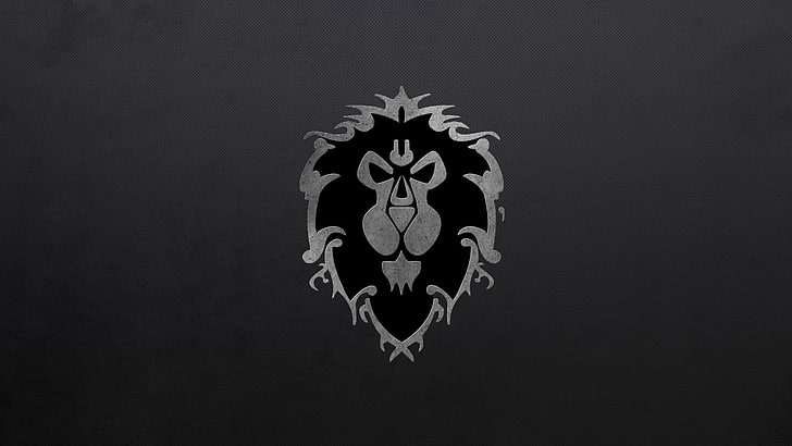 black and gray gorilla logo, World of Warcraft, video games, art and craft