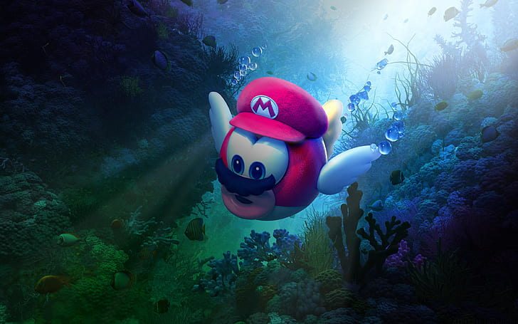 Super Mario Odyssey Underwater 4K, HD wallpaper