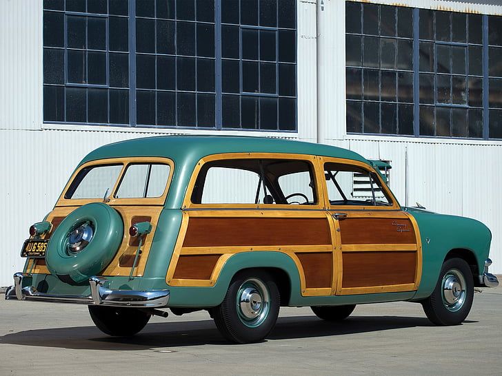 1951, country, ford, retro, squire, stationwagon, HD wallpaper