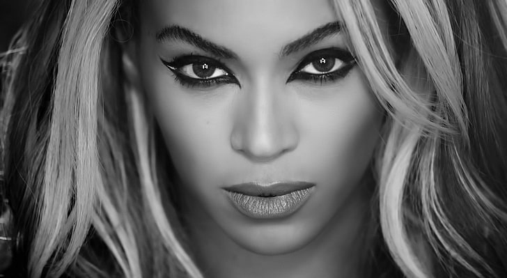 Beyonce Superpower Black and White, Beyonce Knowles Carter, portrait, HD wallpaper