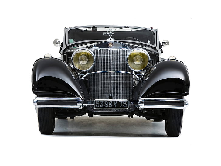 1935, 500k, benz, cabriolet, luxury, mercedes, retro, HD wallpaper