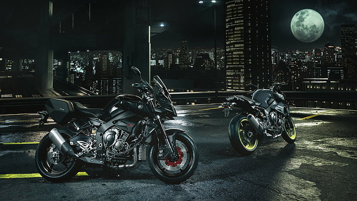 Yamaha, Yamaha MT-10, Motorcycle, Night, Vehicle