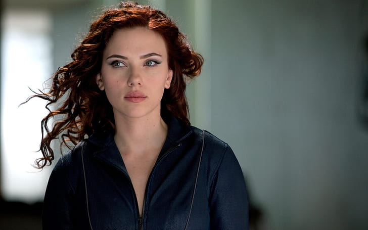 Scarlett Johansson 22, women's black jacket, HD wallpaper