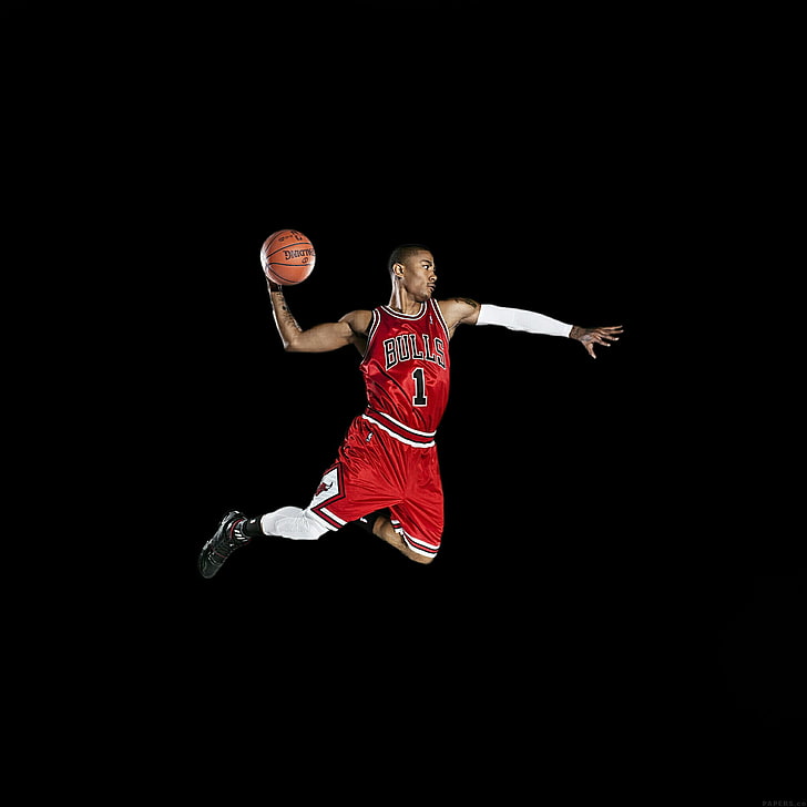 basketball, Derrick Rose, NBA, Chicago Bulls, sport, one person, HD wallpaper