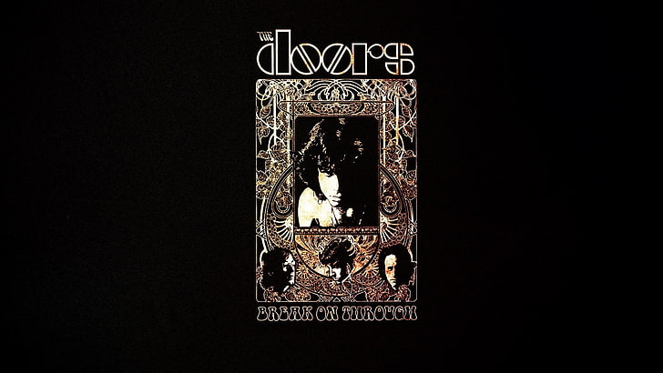 Doors album poster, The Doors, Jim Morrison, simple background, HD wallpaper