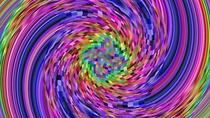 purple and green swirl, colorful, abstract, artwork, multi colored, HD wallpaper