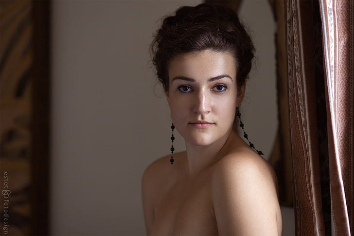 Trid Estet, 500px, portrait, women, bare shoulders, HD wallpaper