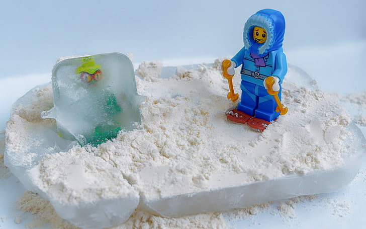 toys, LEGO, The Thing, cold temperature, snow, winter, snowman, HD wallpaper