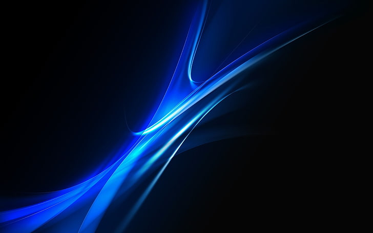 blue light digital wallpaper, digital art, render, black background