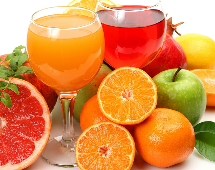 HD wallpaper: Juice, Fruit, white background, Lots of, Glasses, Apple,  Orange | Wallpaper Flare