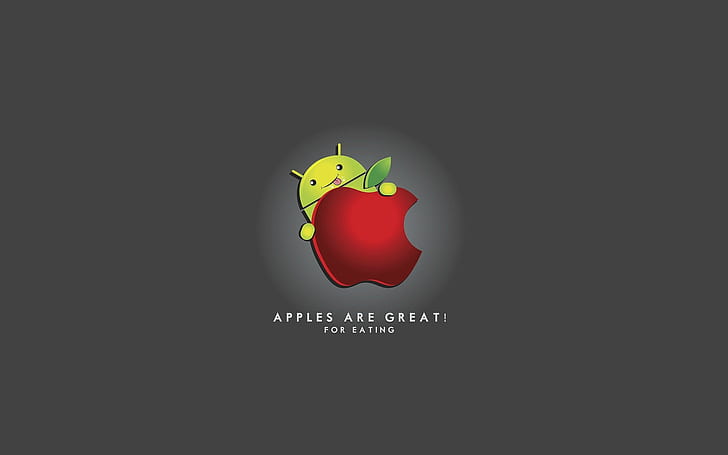 HD wallpaper: Android and Apple, android logo, funny, apple logo, logo apple  | Wallpaper Flare