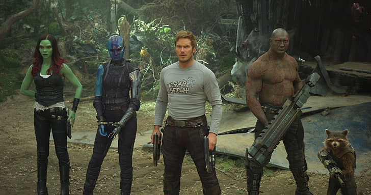 Movie, Guardians of the Galaxy Vol. 2, Chris Pratt, Dave Bautista, HD wallpaper