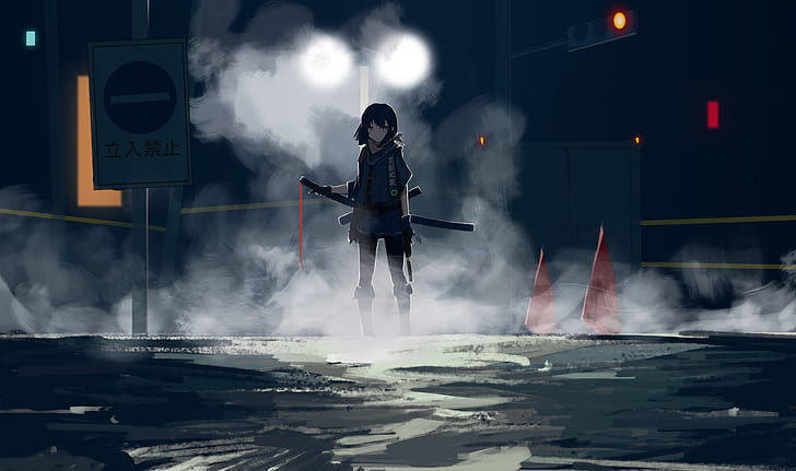 HD wallpaper: Anime, Original, Assassin, Girl, Sword | Wallpaper Flare