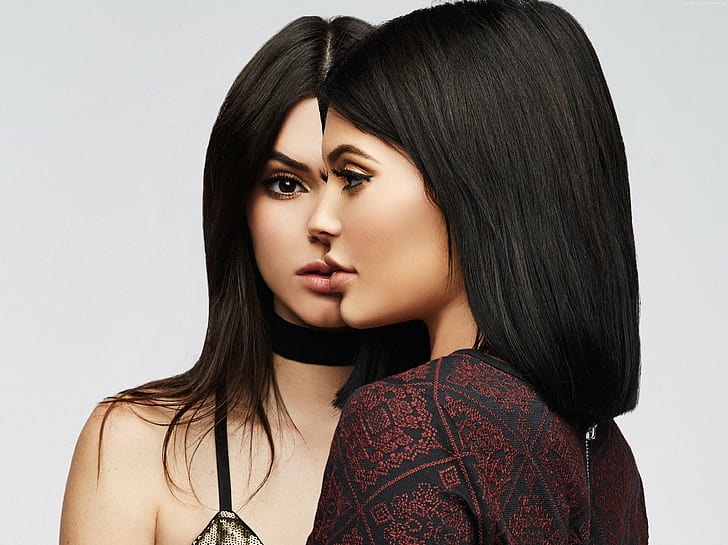 Kylie Jenner, 4K, photo, Kendall Jenner, HD wallpaper