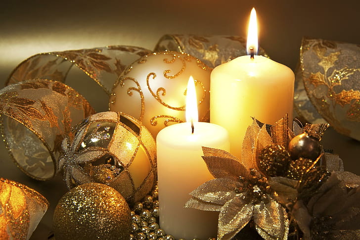 Warmth of the Holidays?, christmas, candles, HD wallpaper