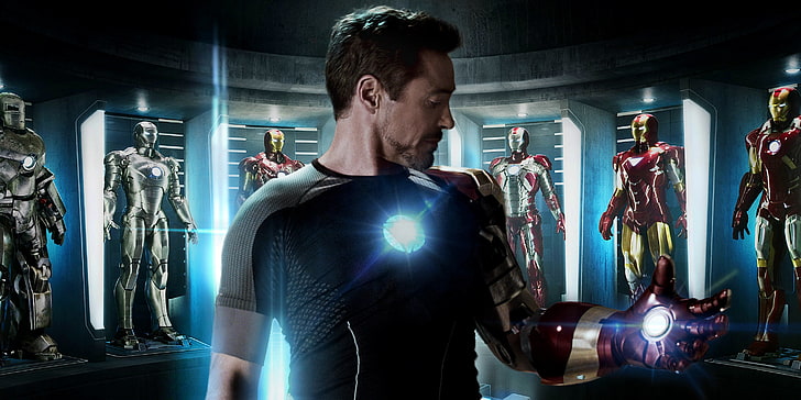 Robert Downey Jr. as Iron Man, wallpaper, fantasy, power, marvel