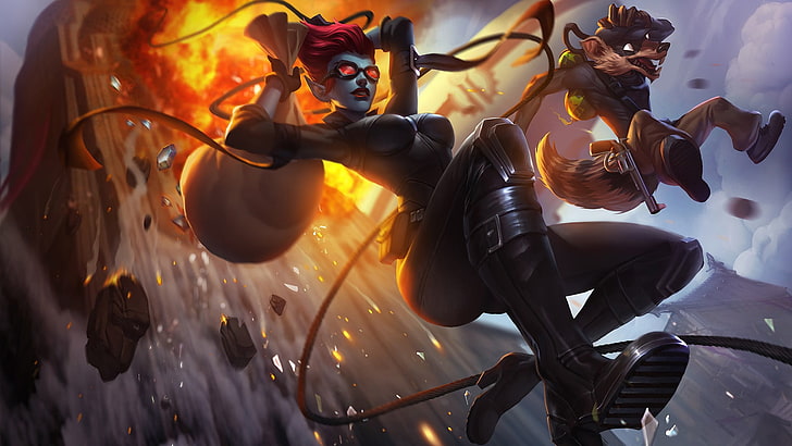 female character illustration, Evelynn, Twitch, League of Legends, HD wallpaper