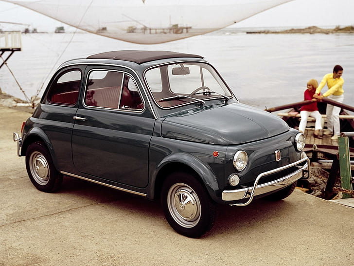 1968 Fiat 500, mini, vintage, classic, antique, small, cars, HD wallpaper